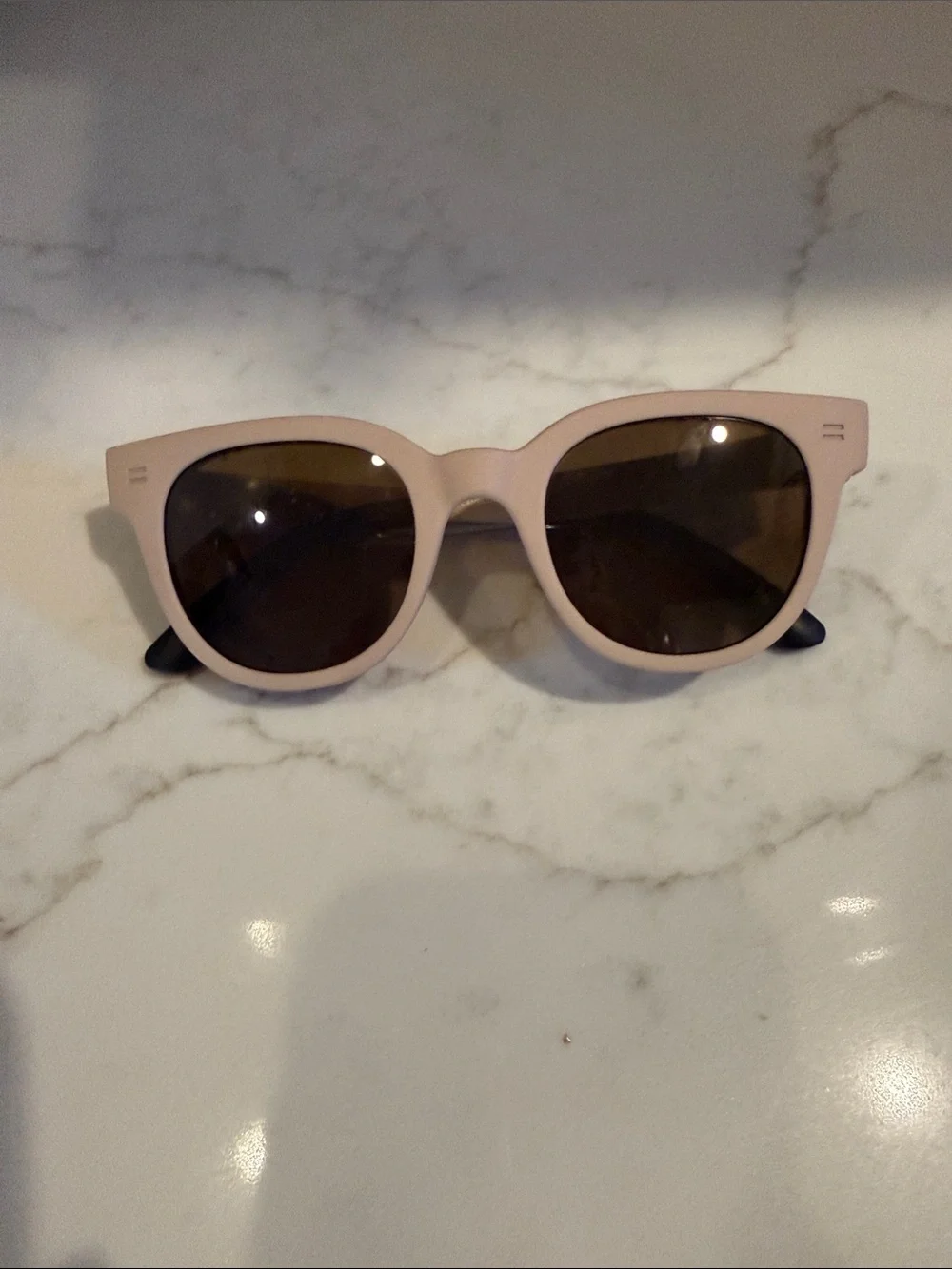 Toms Beige Frame Brown Lens Sunglasses